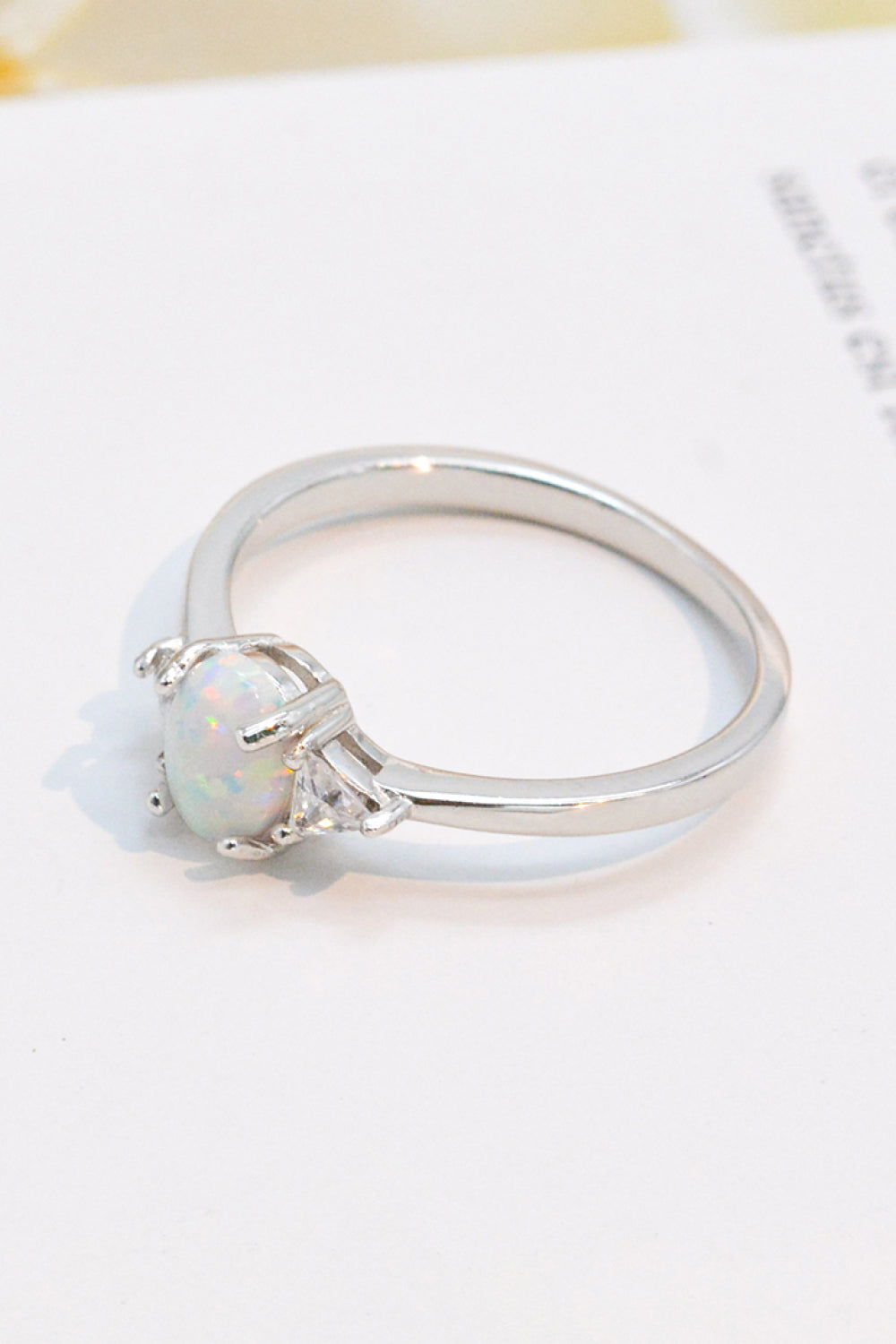 Contrast 925 Sterling Silver Opal Ring