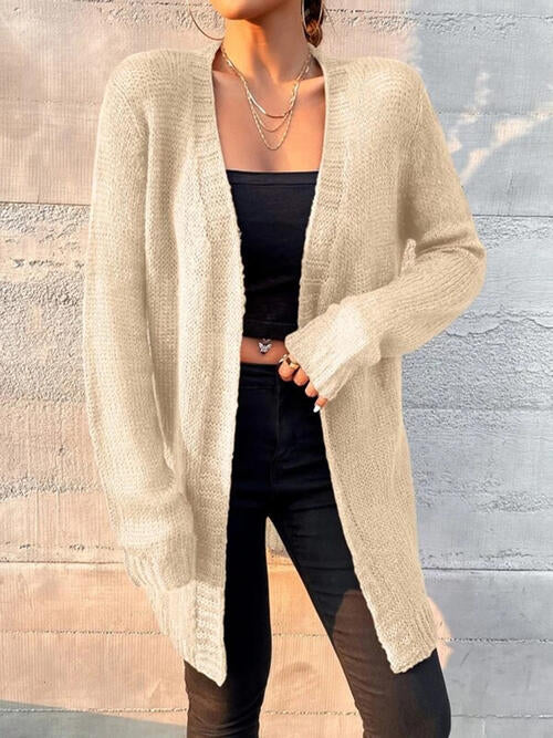 Open Front Long Sleeve Cardigan