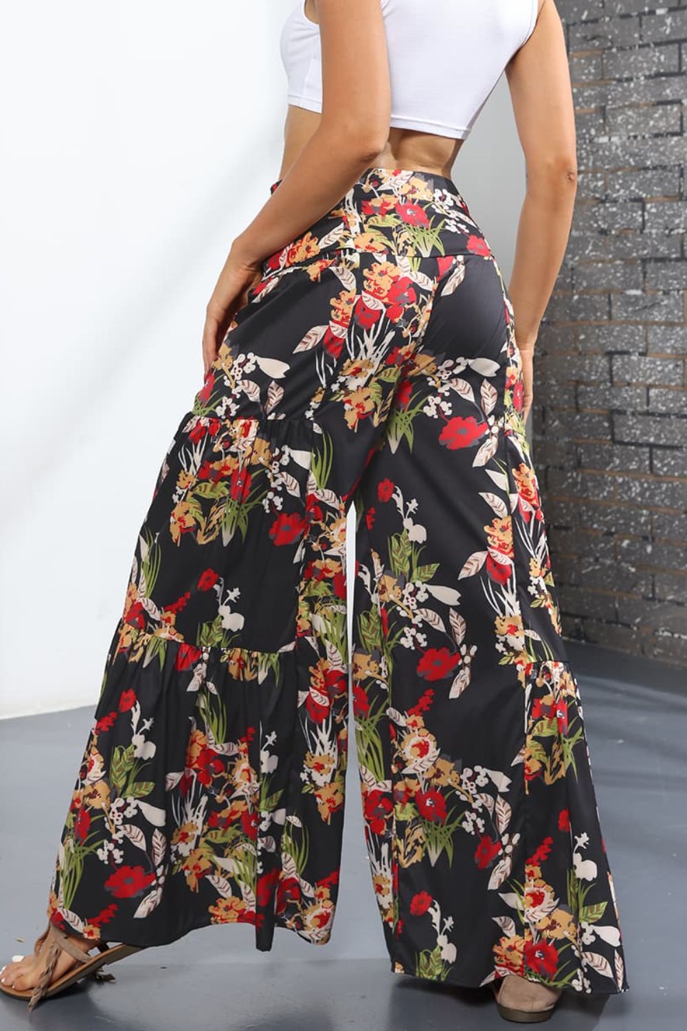 Printed High-Rise Tied Culottes