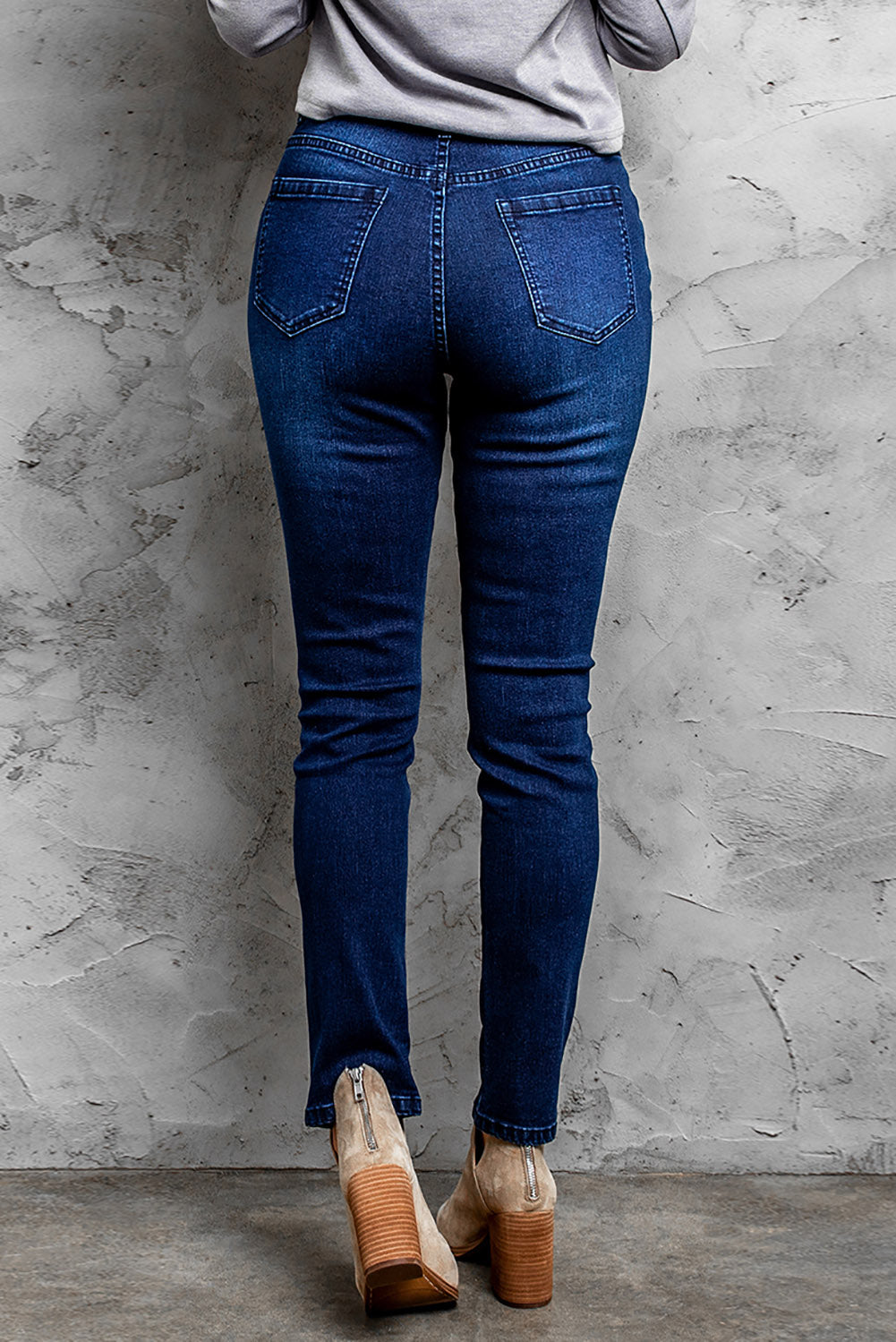 Mid-Rise Waist Distressed Skinny Jeans