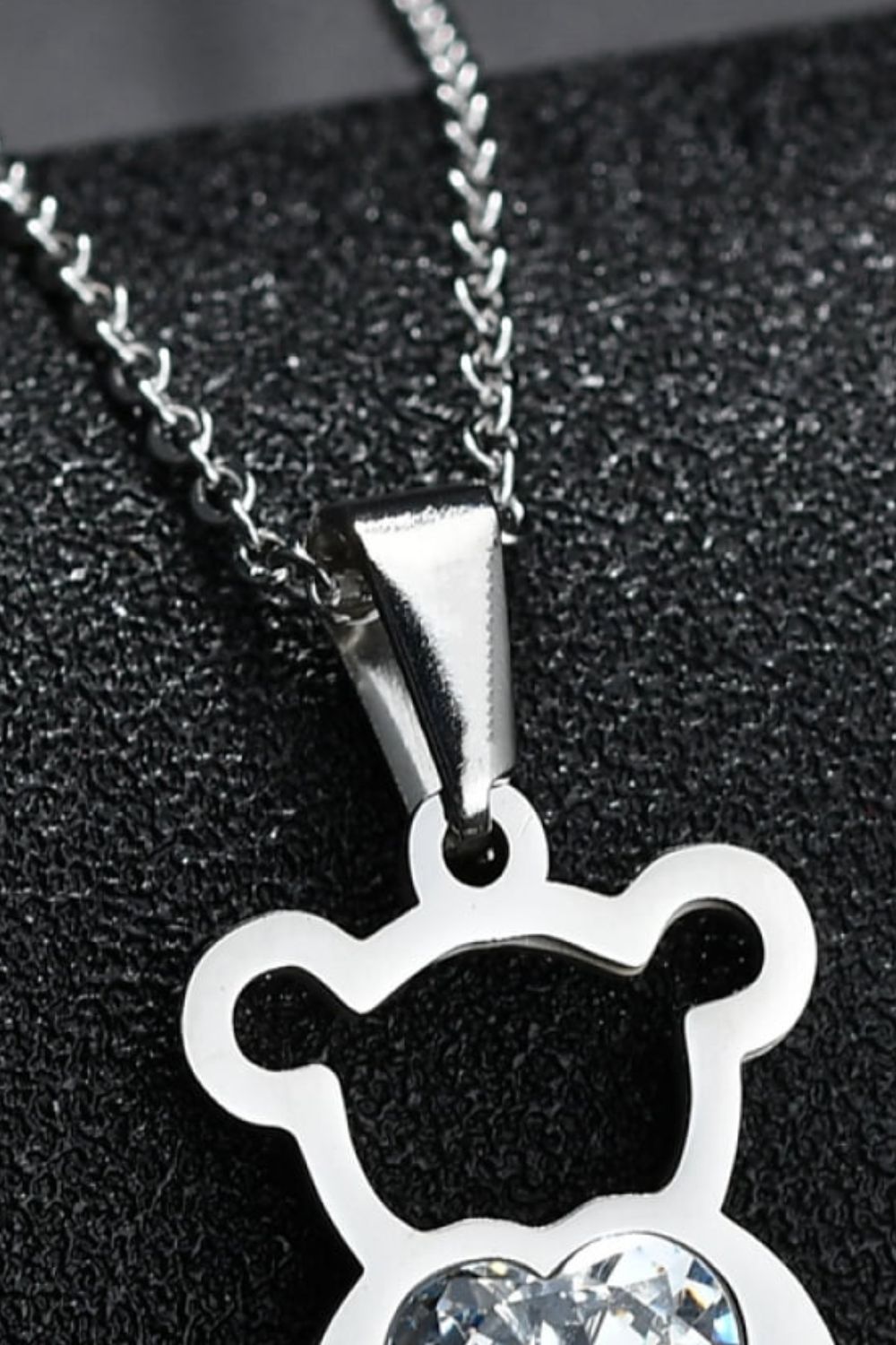 Bear Pendant Stainless Steel Necklace