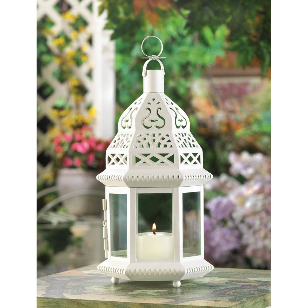 White Moroccan Style Lantern 