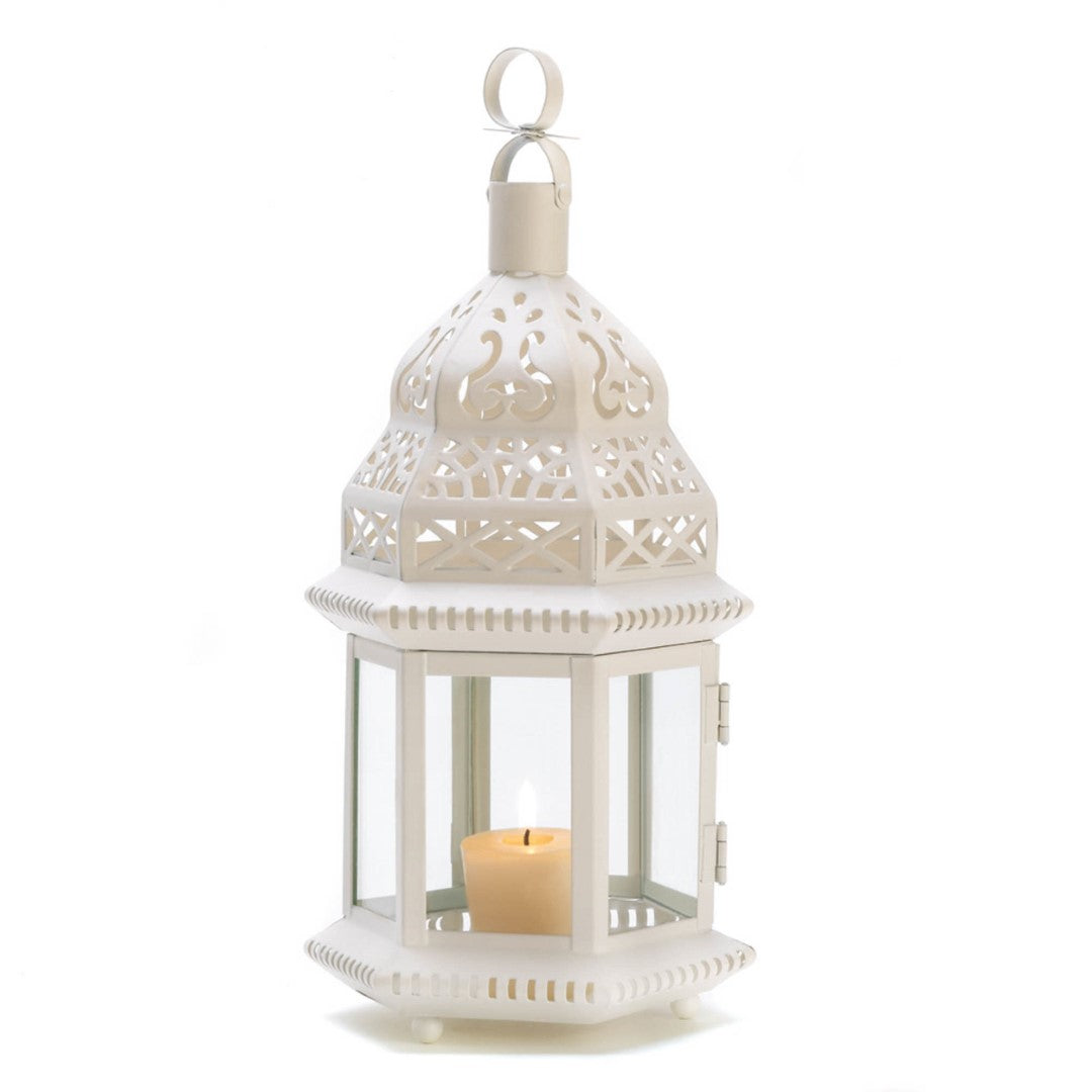 White Moroccan Style Lantern 