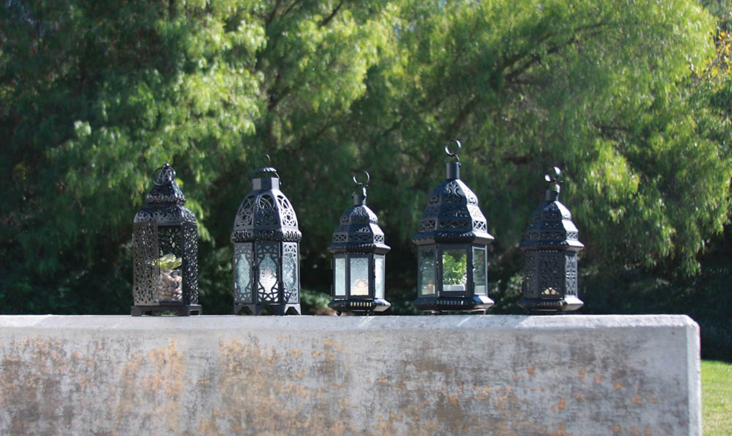 Black Lattice Lantern 