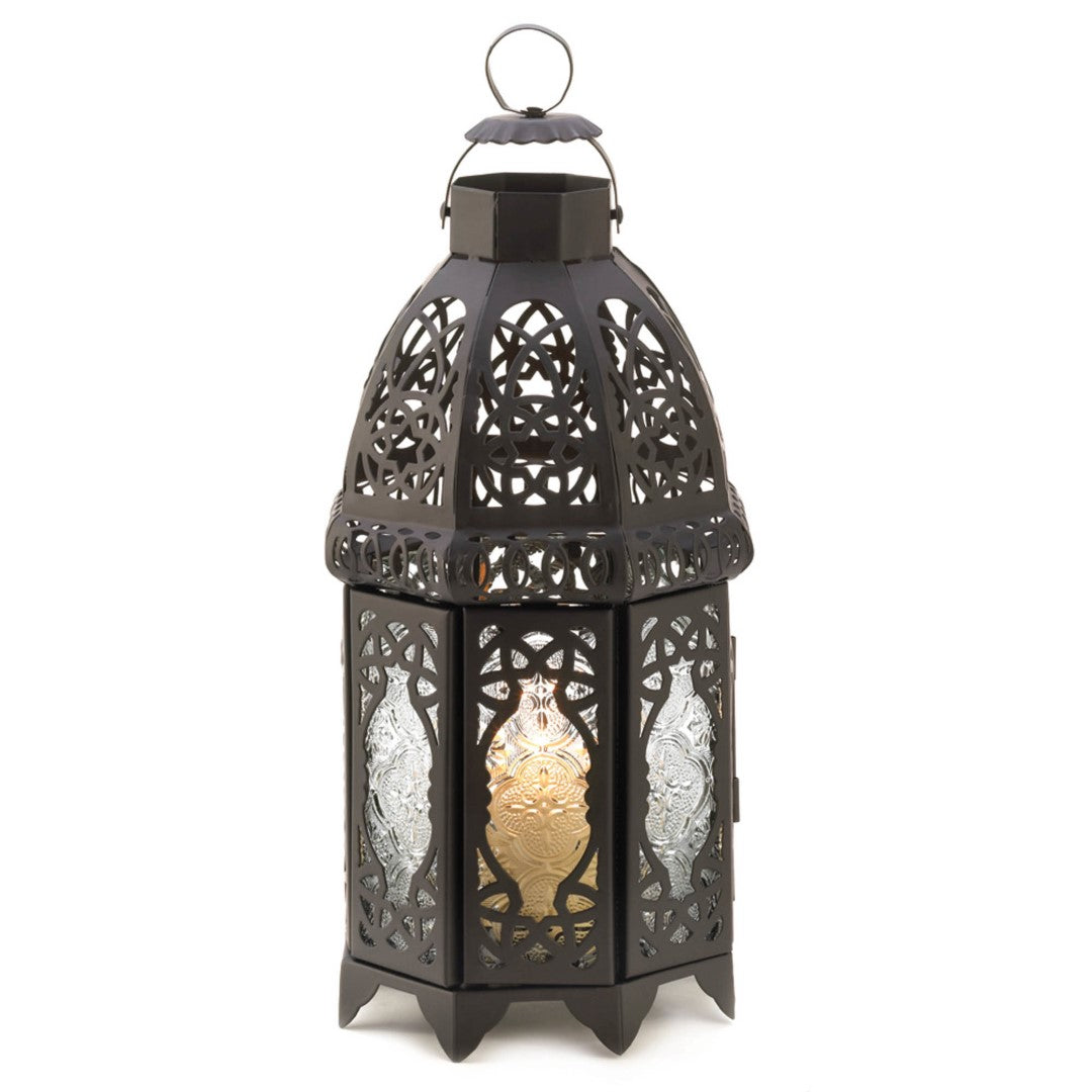 Black Lattice Lantern 