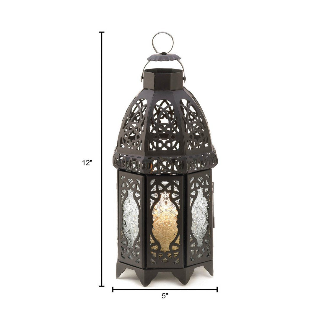 Black Lattice Lantern 