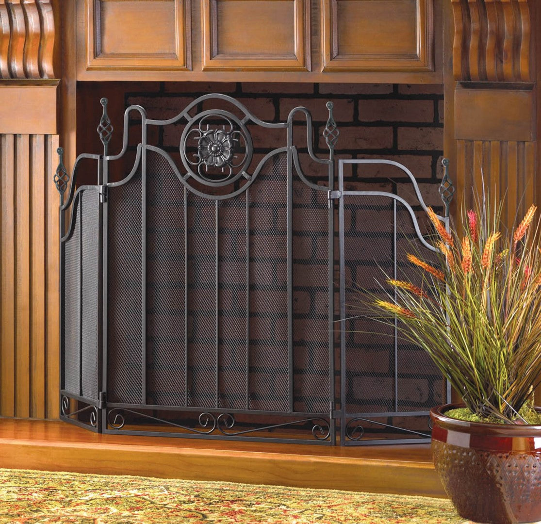 Tuscan-Design Fireplace Screen 