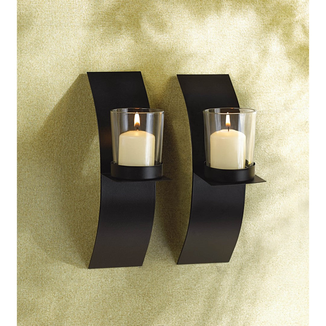 Mod-Art Candle Sconce Duo 