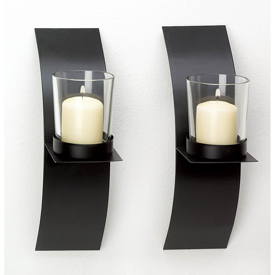 Mod-Art Candle Sconce Duo 