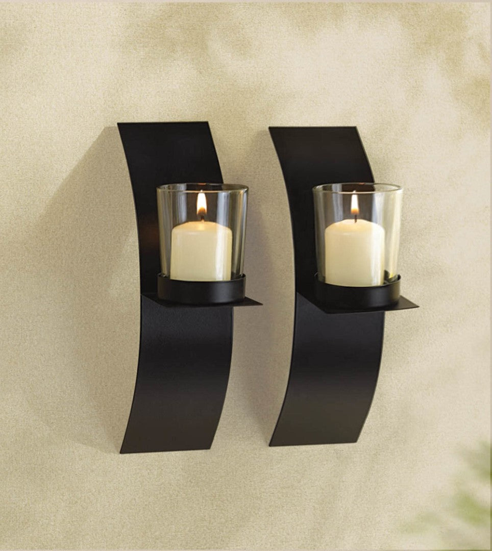 Mod-Art Candle Sconce Duo 