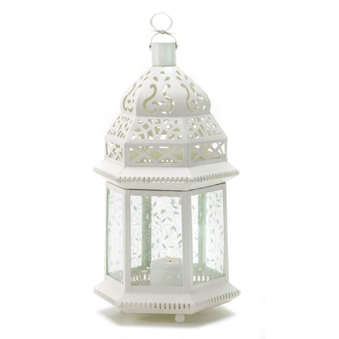 Large White Moroccan Lantern 