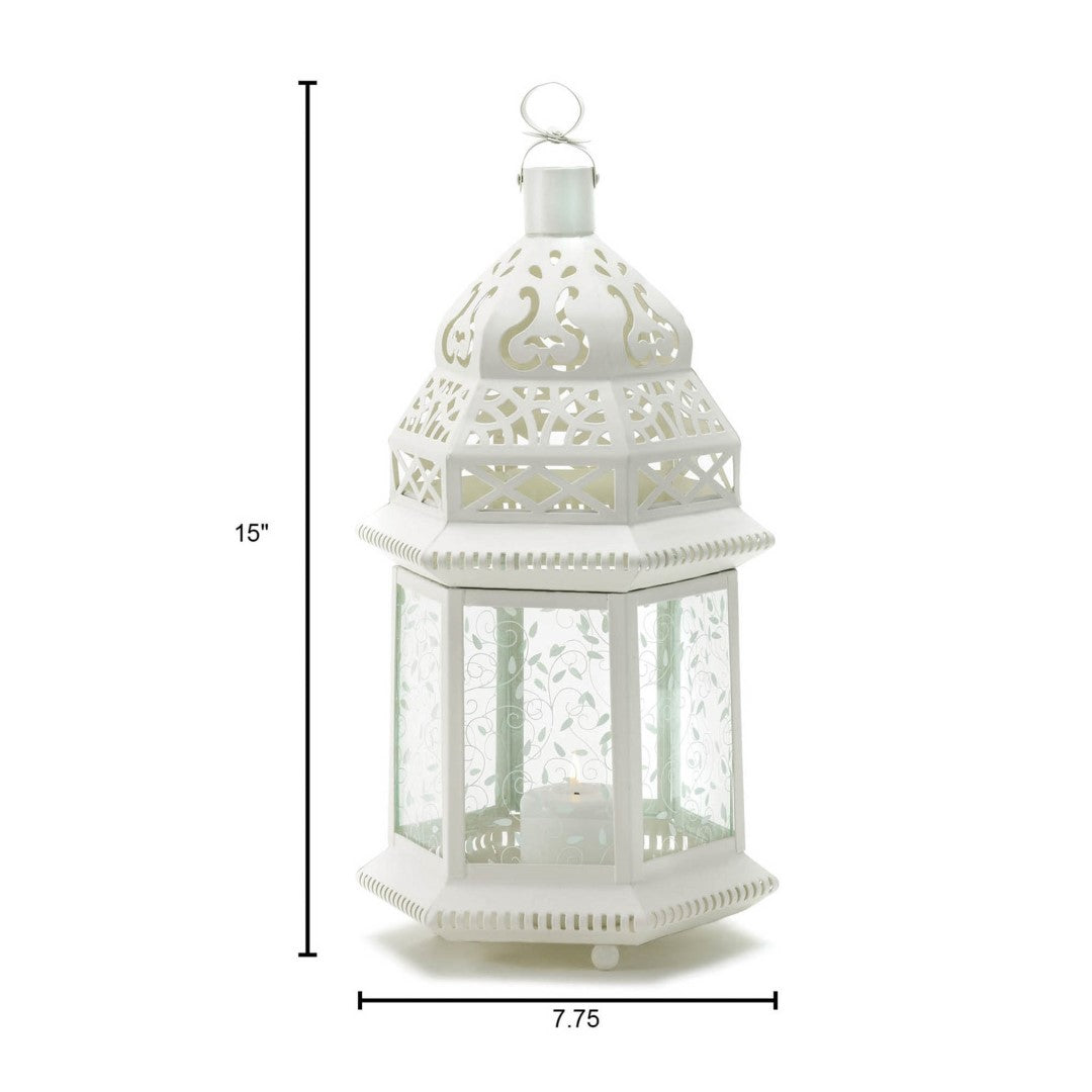 Large White Moroccan Lantern 