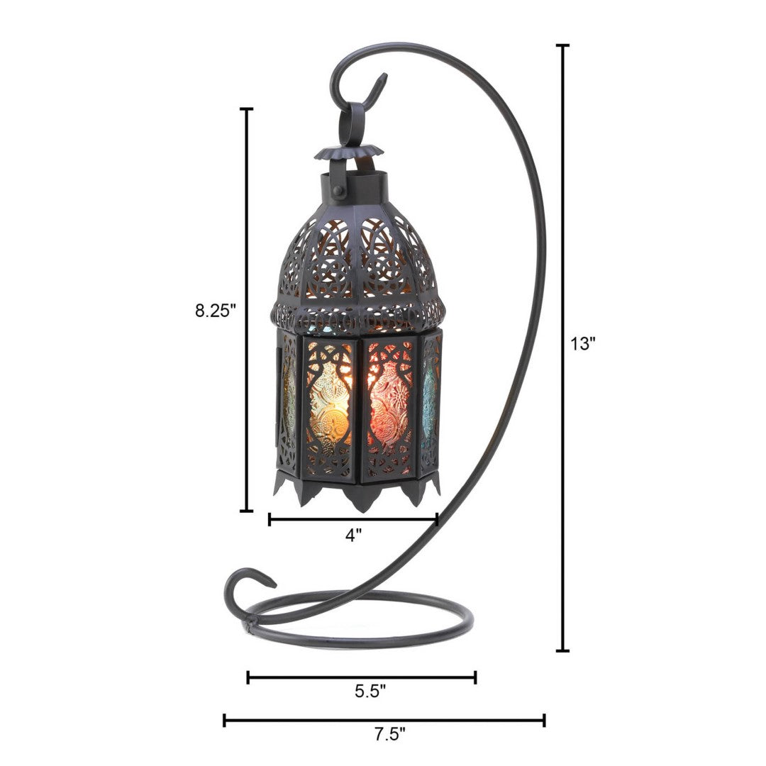 Rainbow Moroccan Lantern Stand 