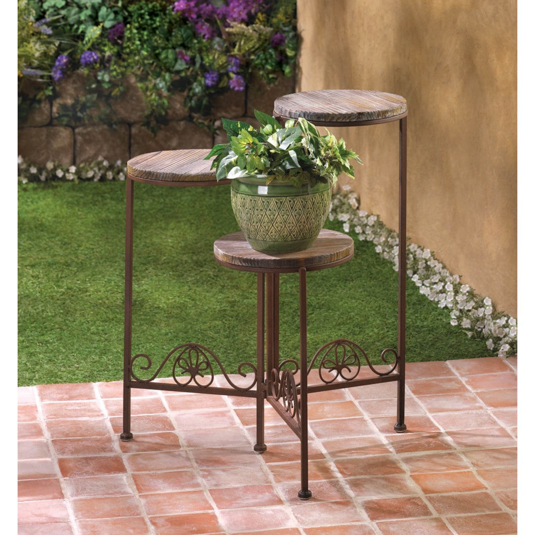 Rustic Triple Planter Stand 