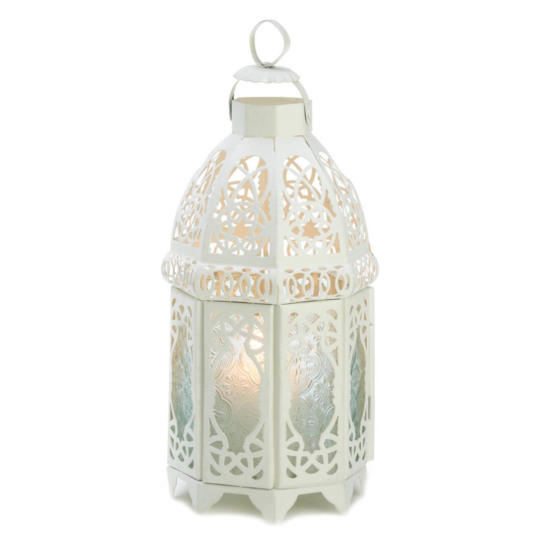 White Lattice Lantern 