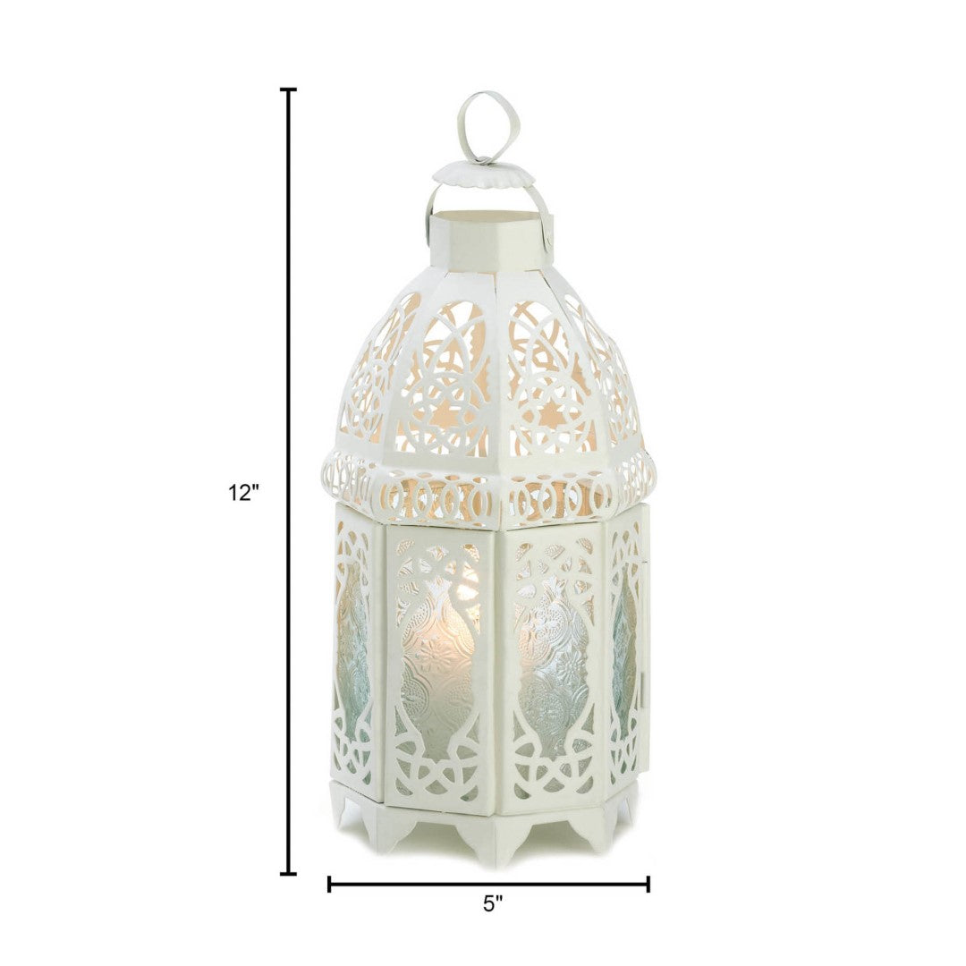 White Lattice Lantern 