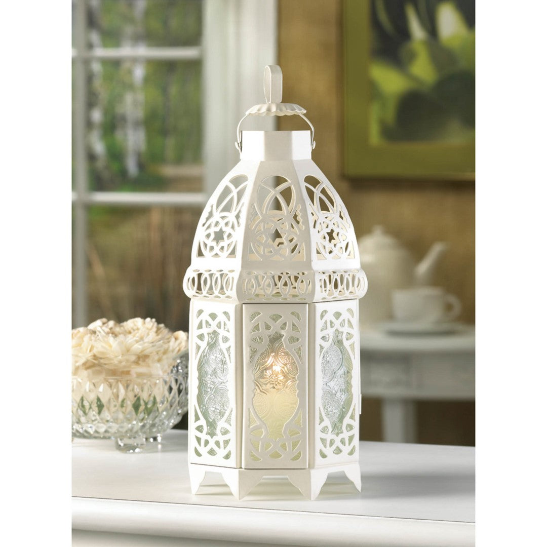 White Lattice Lantern 