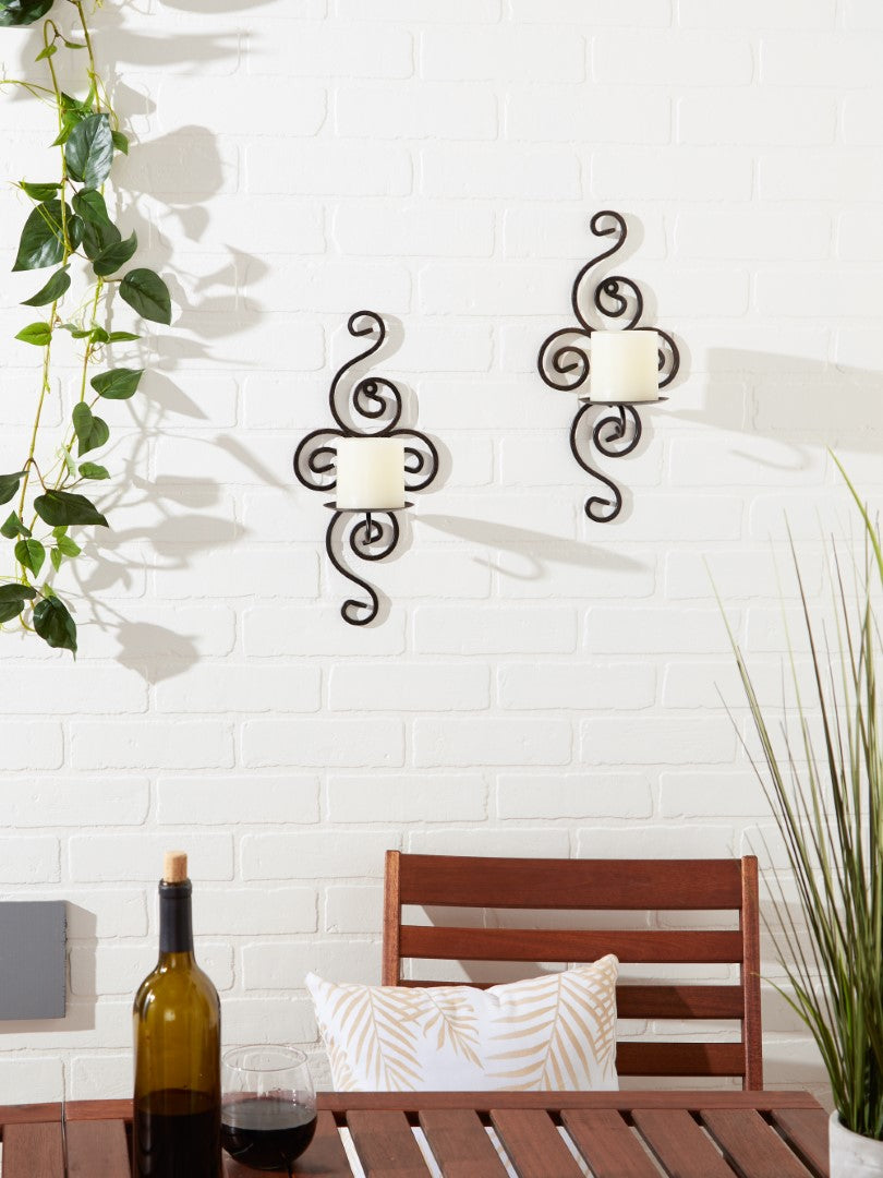 Scrollwork Candle Sconces 