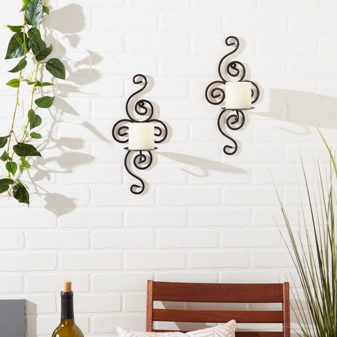 Scrollwork Candle Sconces 