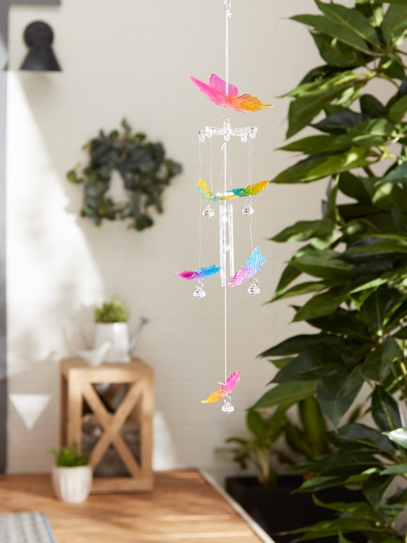 Rainbow Butterfly Wind Chimes 