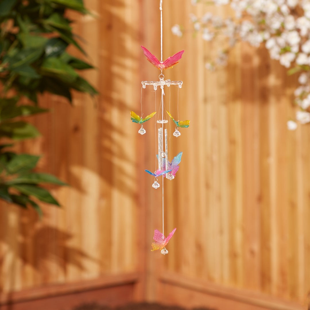 Rainbow Butterfly Wind Chimes 