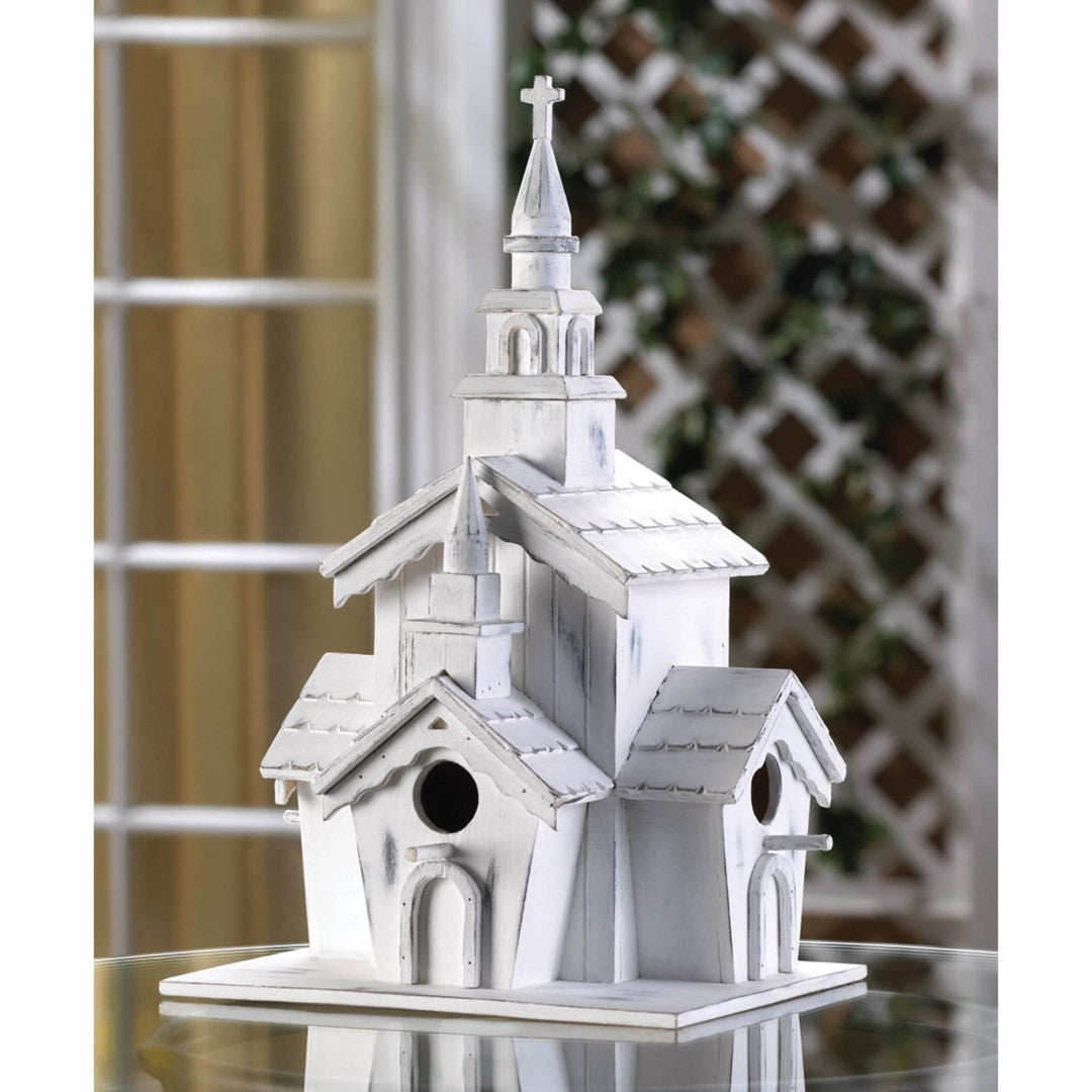 Little White Chapel Birdhouse 