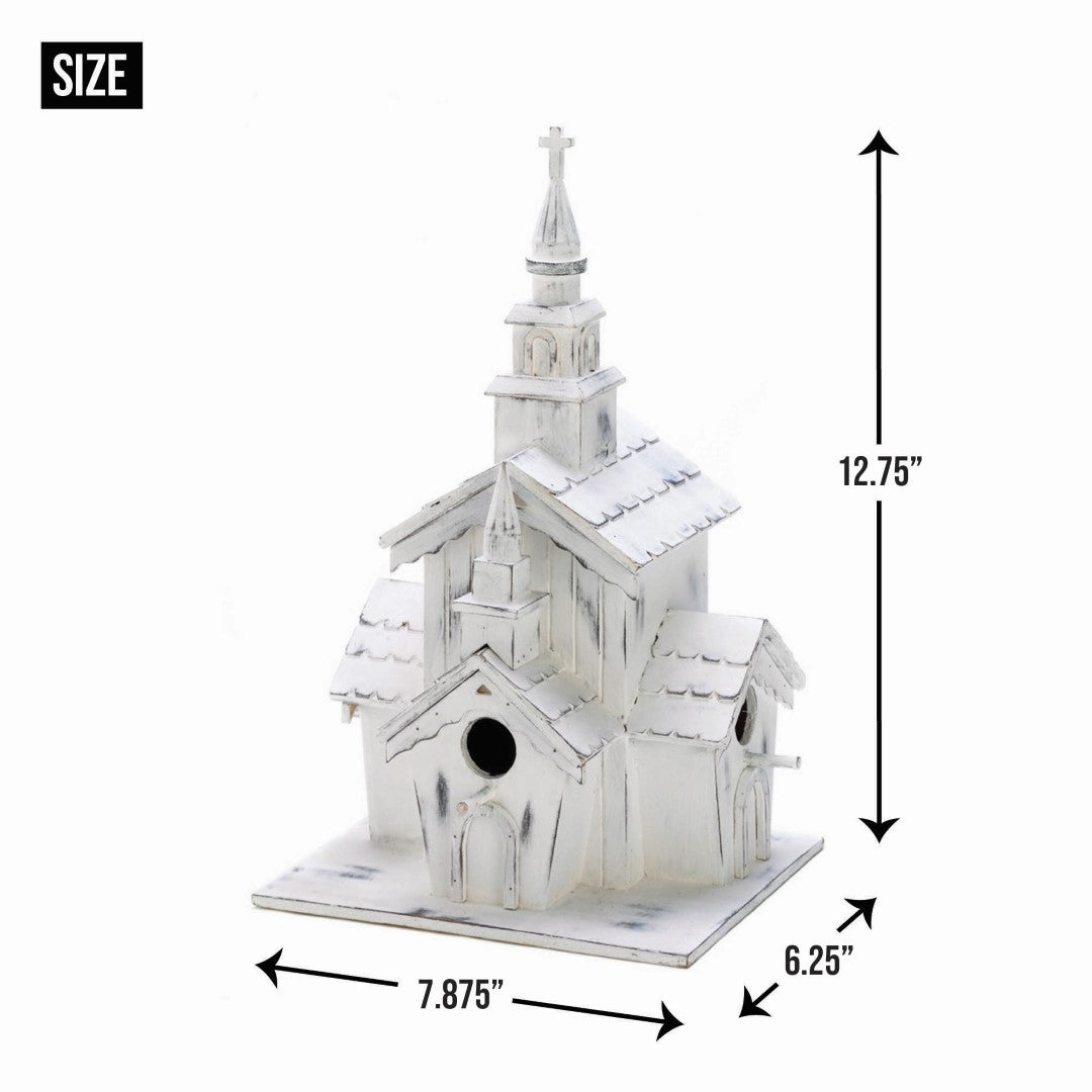 Little White Chapel Birdhouse 