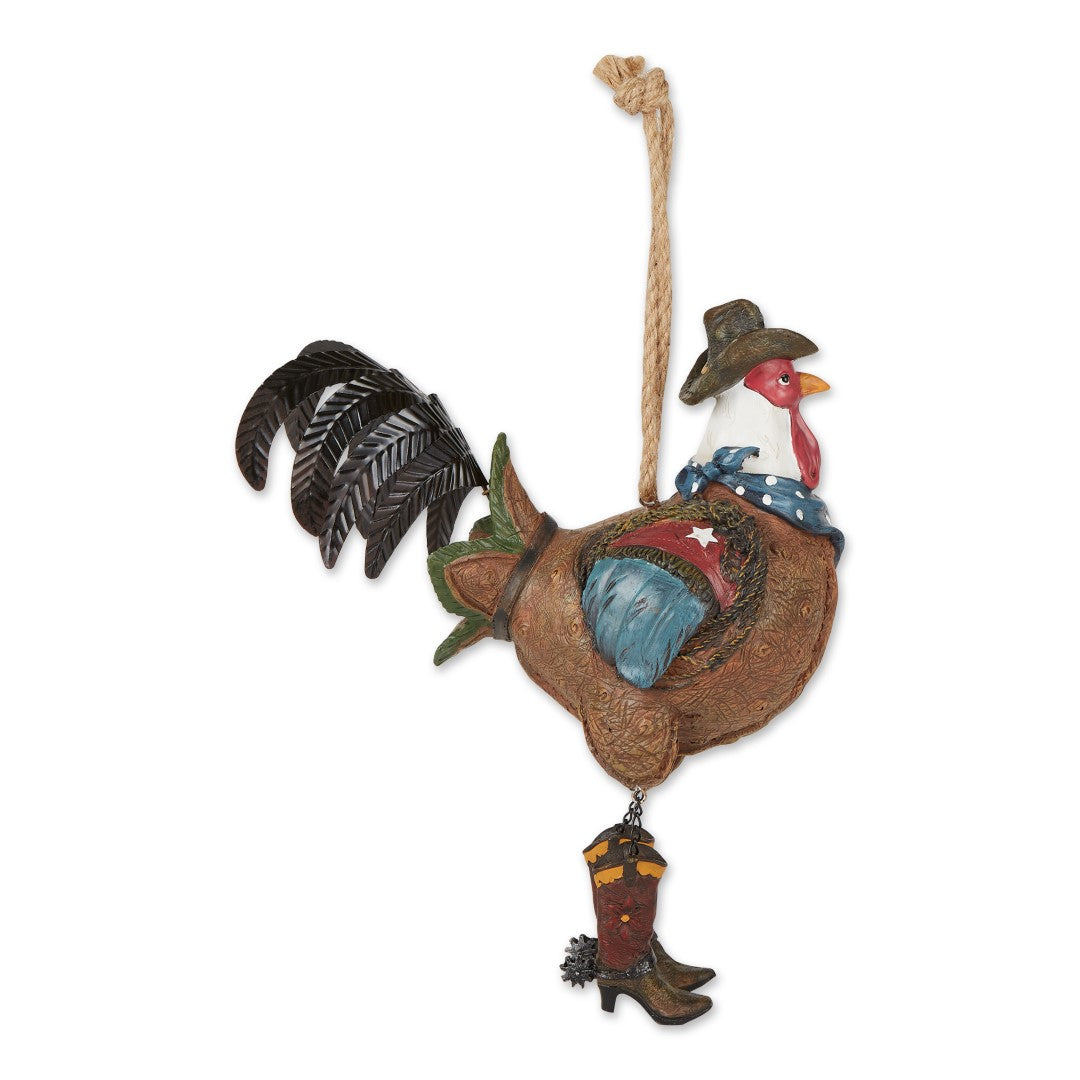 Cowboy Rooster Birdhouse 