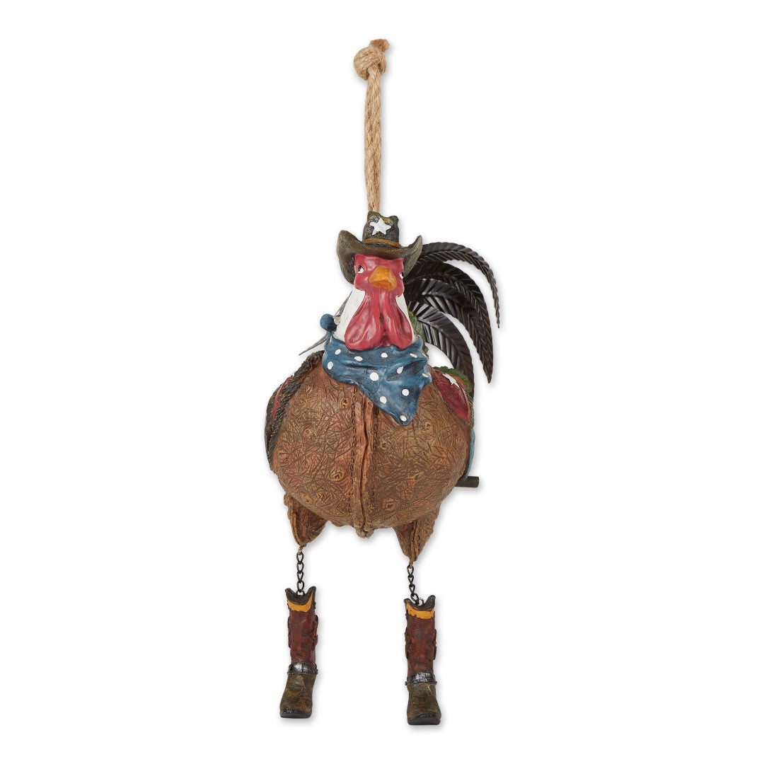 Cowboy Rooster Birdhouse 