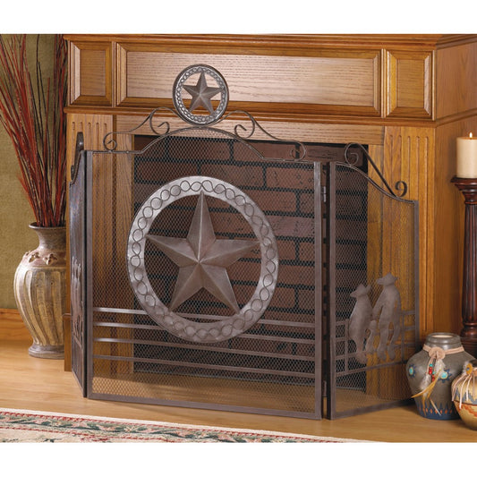 Lone Star Fireplace Screen 