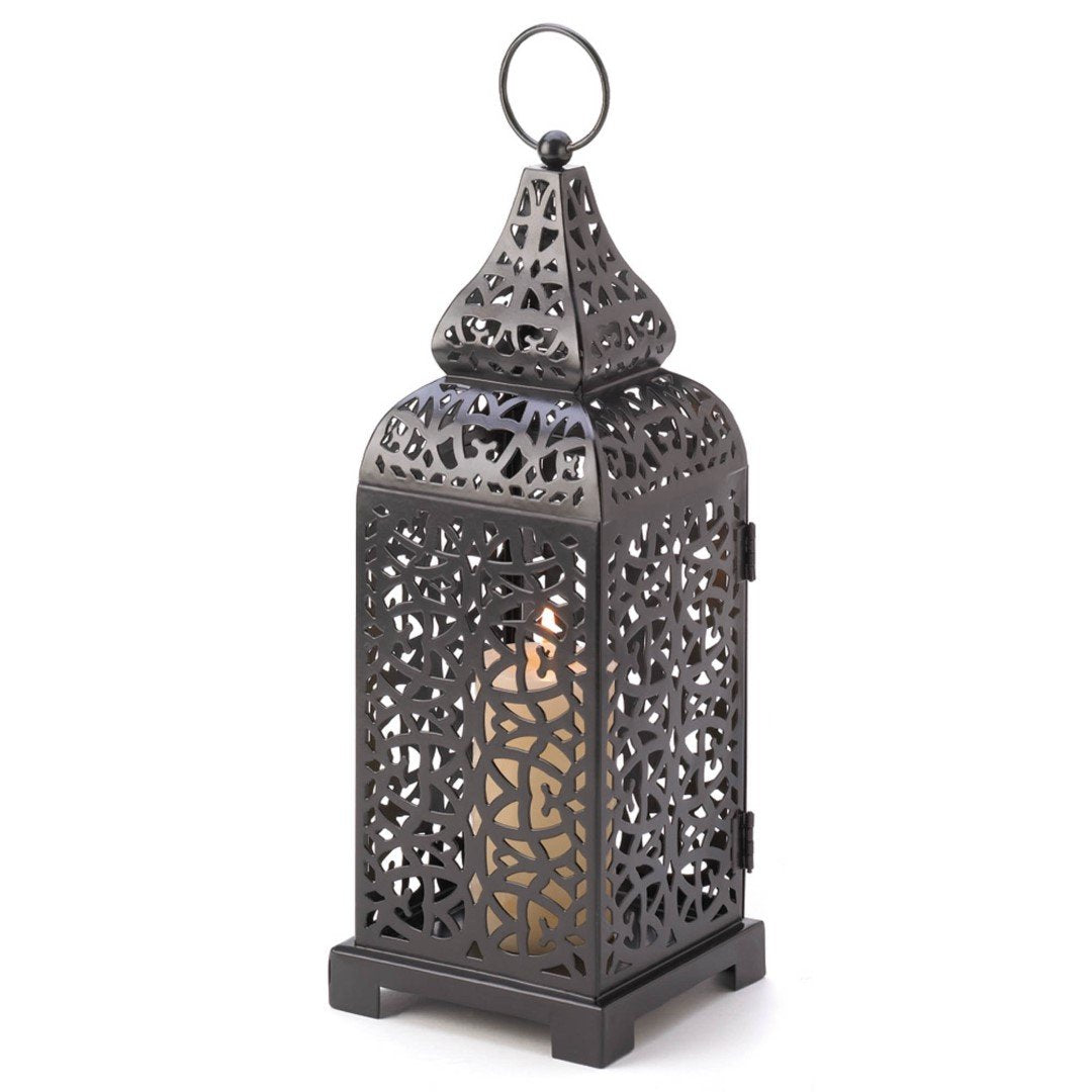 Black Moroccan Candle Lantern 