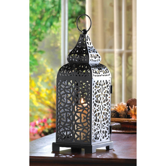 Black Moroccan Candle Lantern 