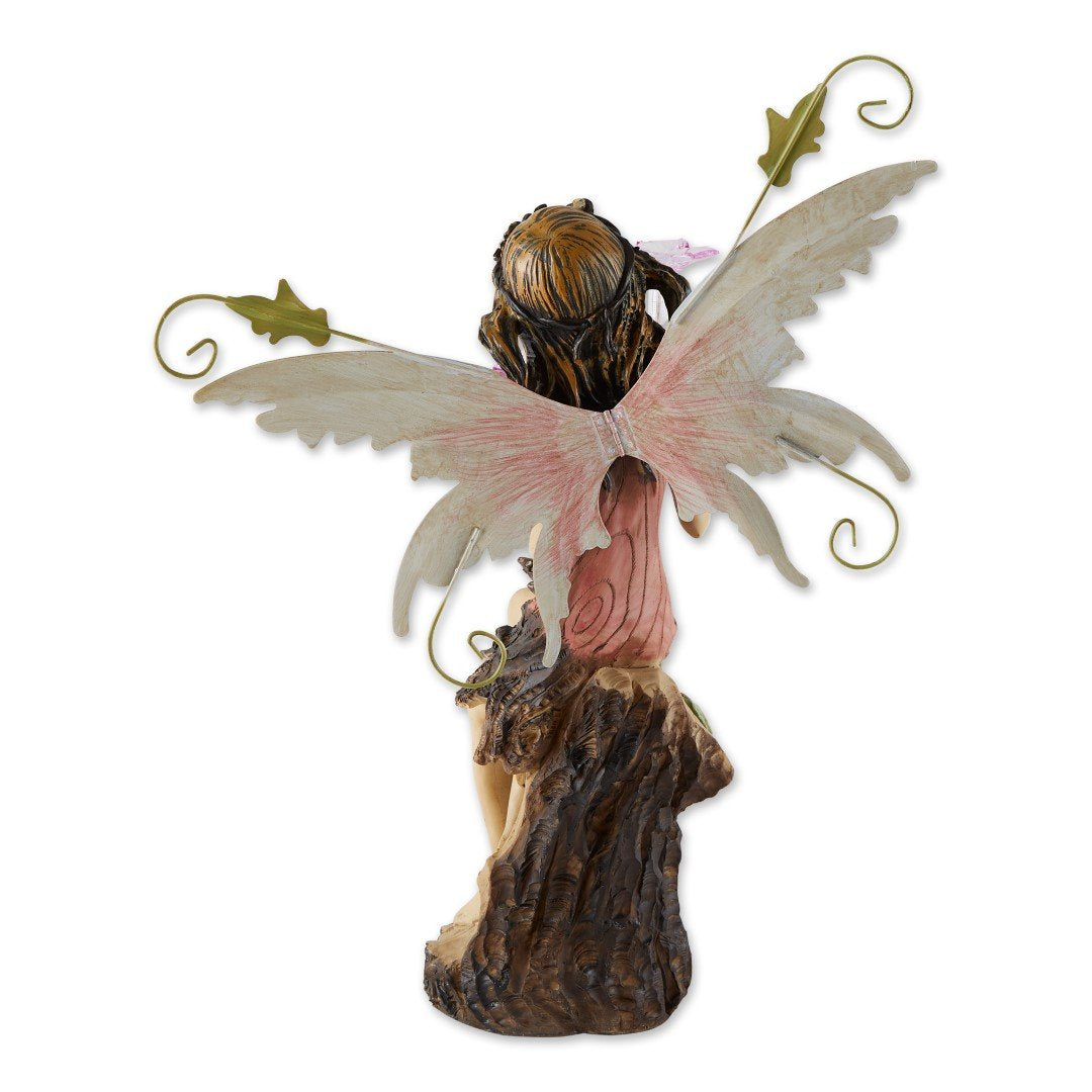 Peony Fairy Solar Statue 