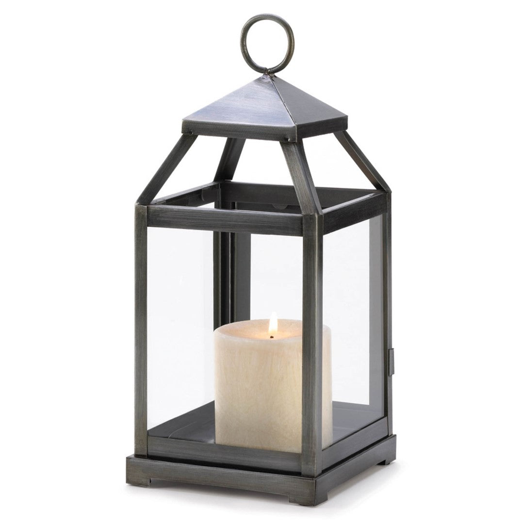 Rustic Silver Contemporary Lantern 