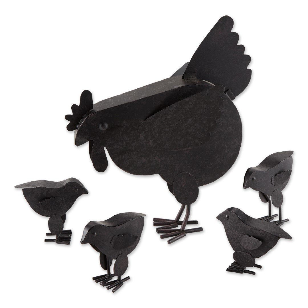 Hen With Chicks Sculpture 