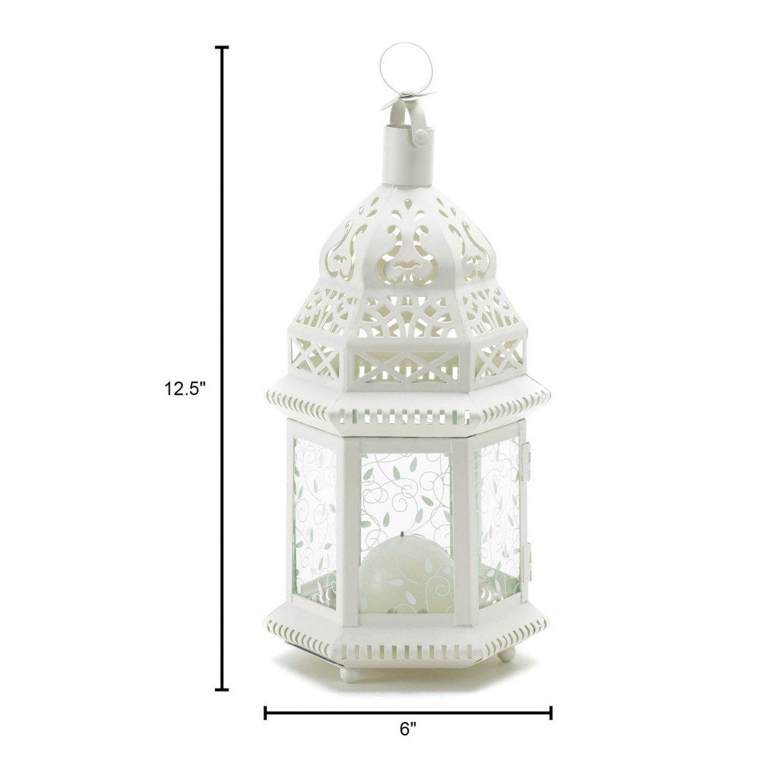 White Moroccan Lantern 