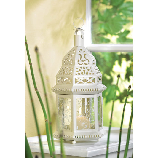 White Moroccan Lantern 