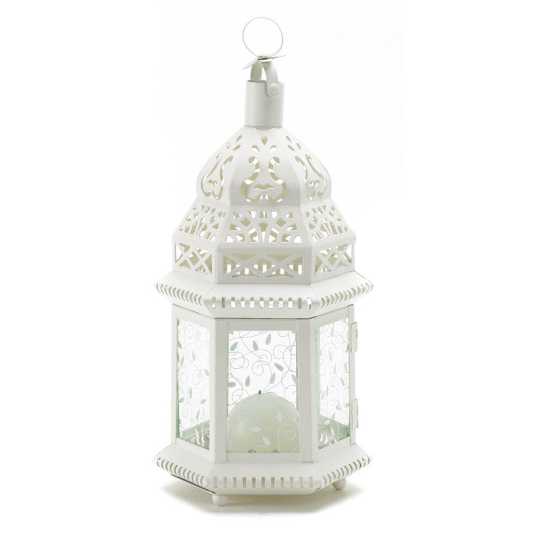 White Moroccan Lantern 