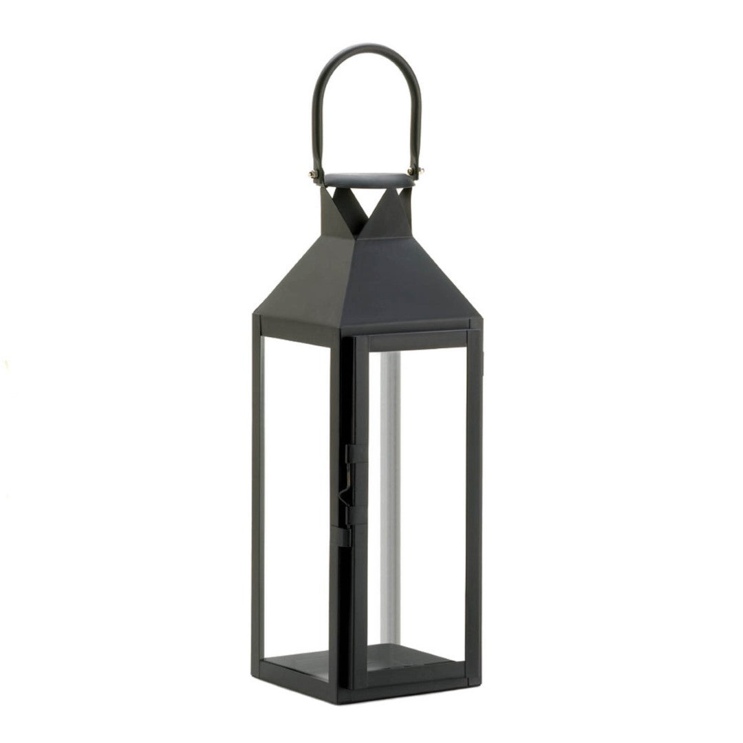 Black Manhattan Candle Lantern 