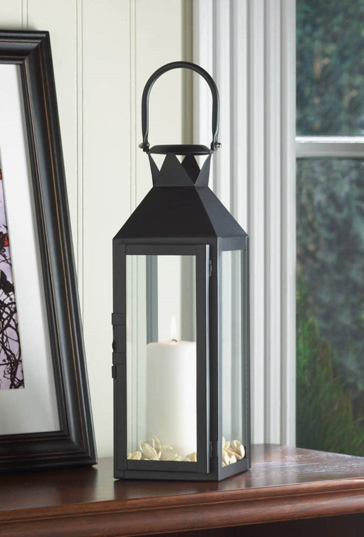 Black Manhattan Candle Lantern 