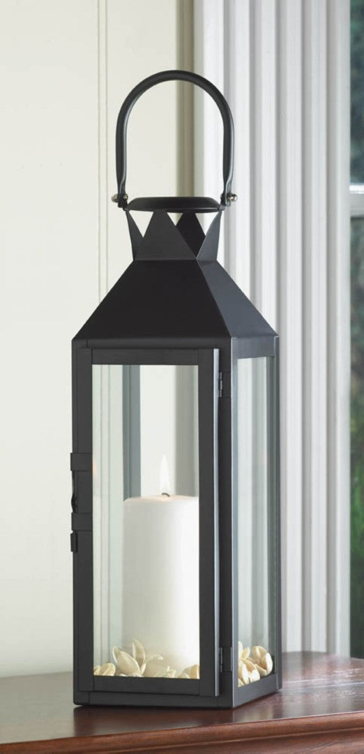 Black Manhattan Candle Lantern 