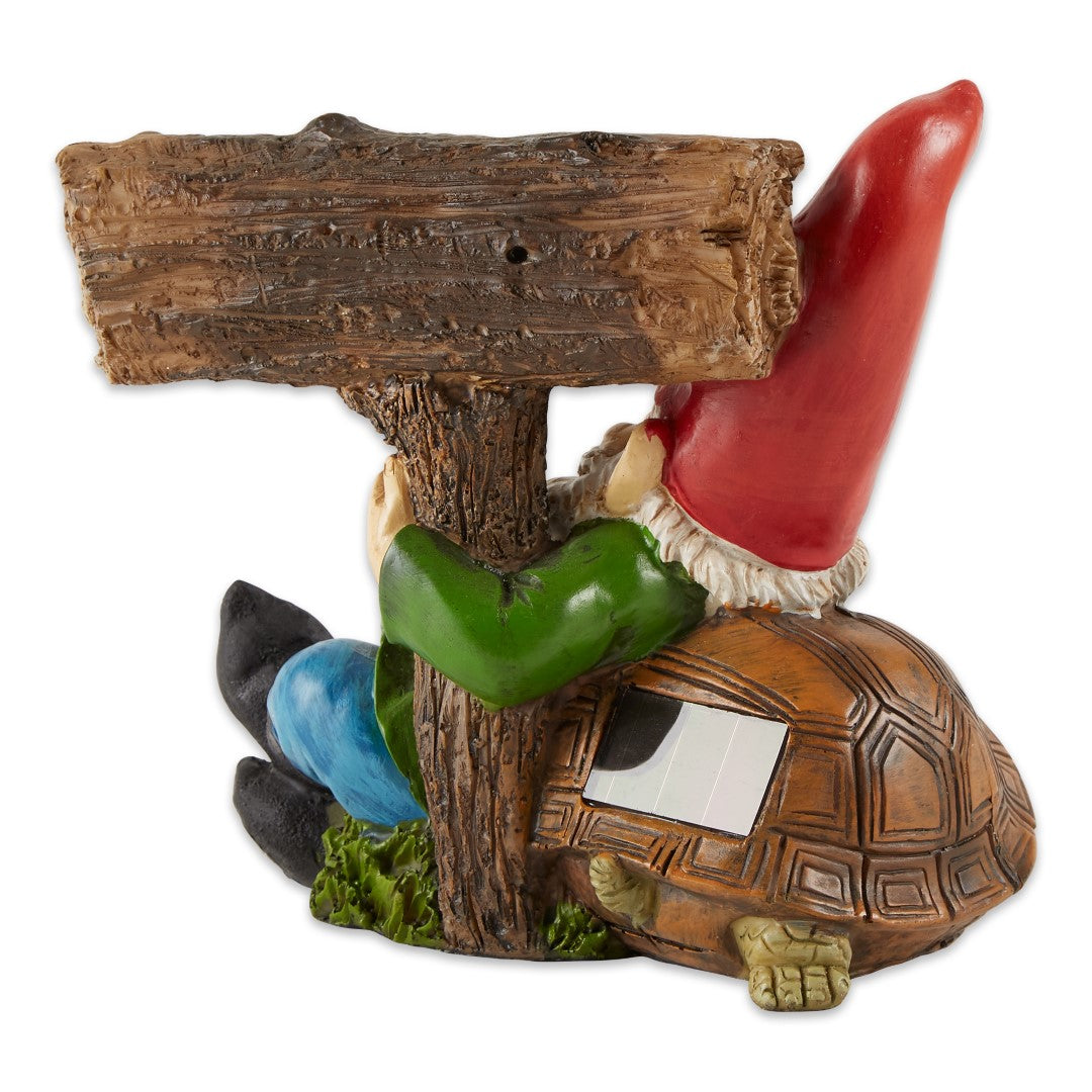 Sleeping Gnome Welcome Solar Statue 