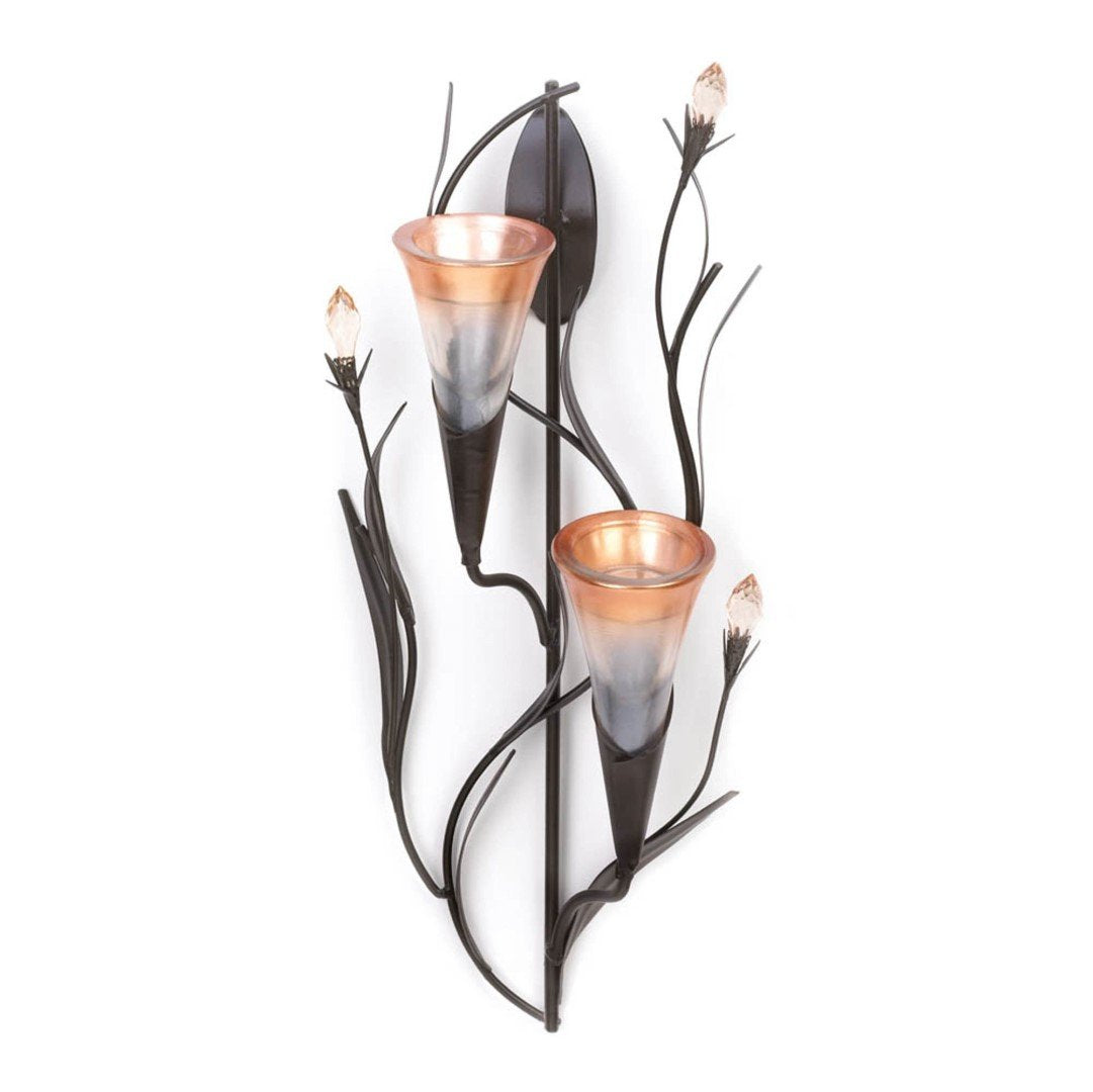 Dawn Lilies Candle Wall Sconce 