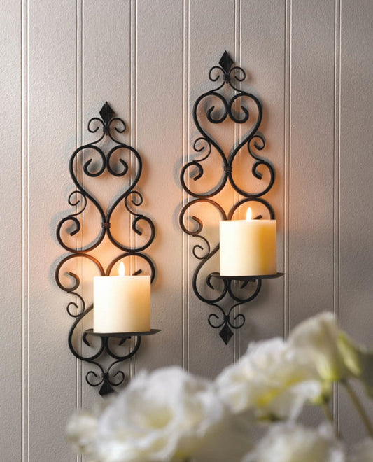 Fleur-De-Lis Wall Sconce Duo 