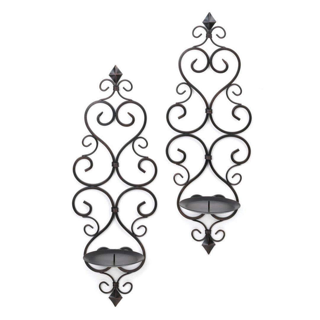 Fleur-De-Lis Wall Sconce Duo 