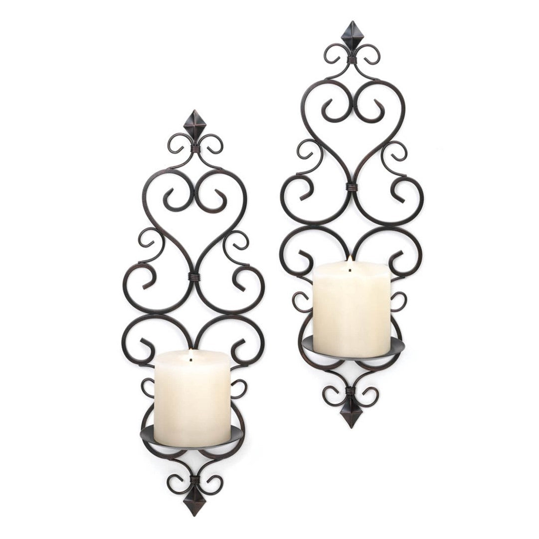 Fleur-De-Lis Wall Sconce Duo 