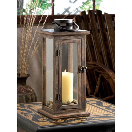 Lodge Wooden Lantern 