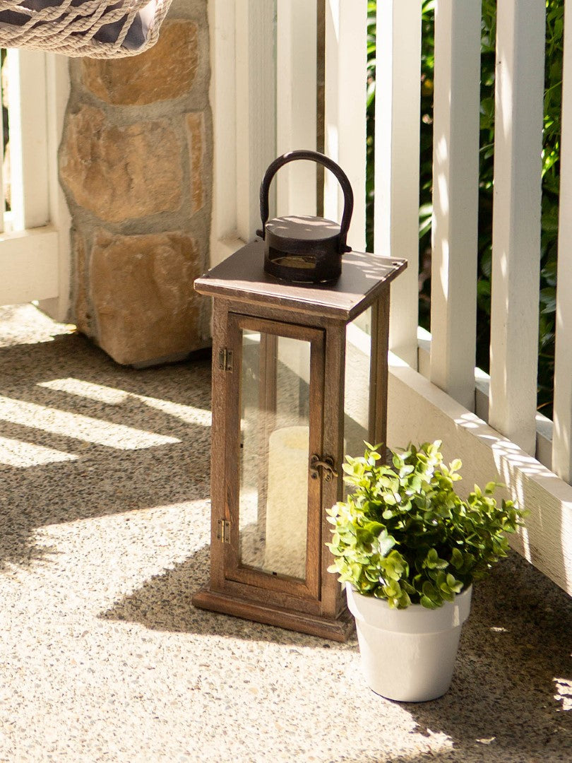 Lodge Wooden Lantern 