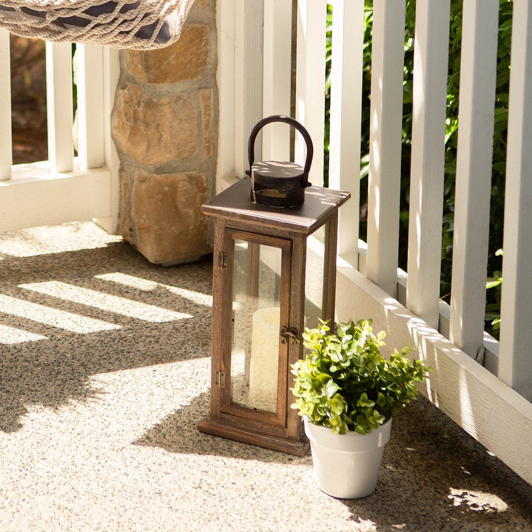 Lodge Wooden Lantern 