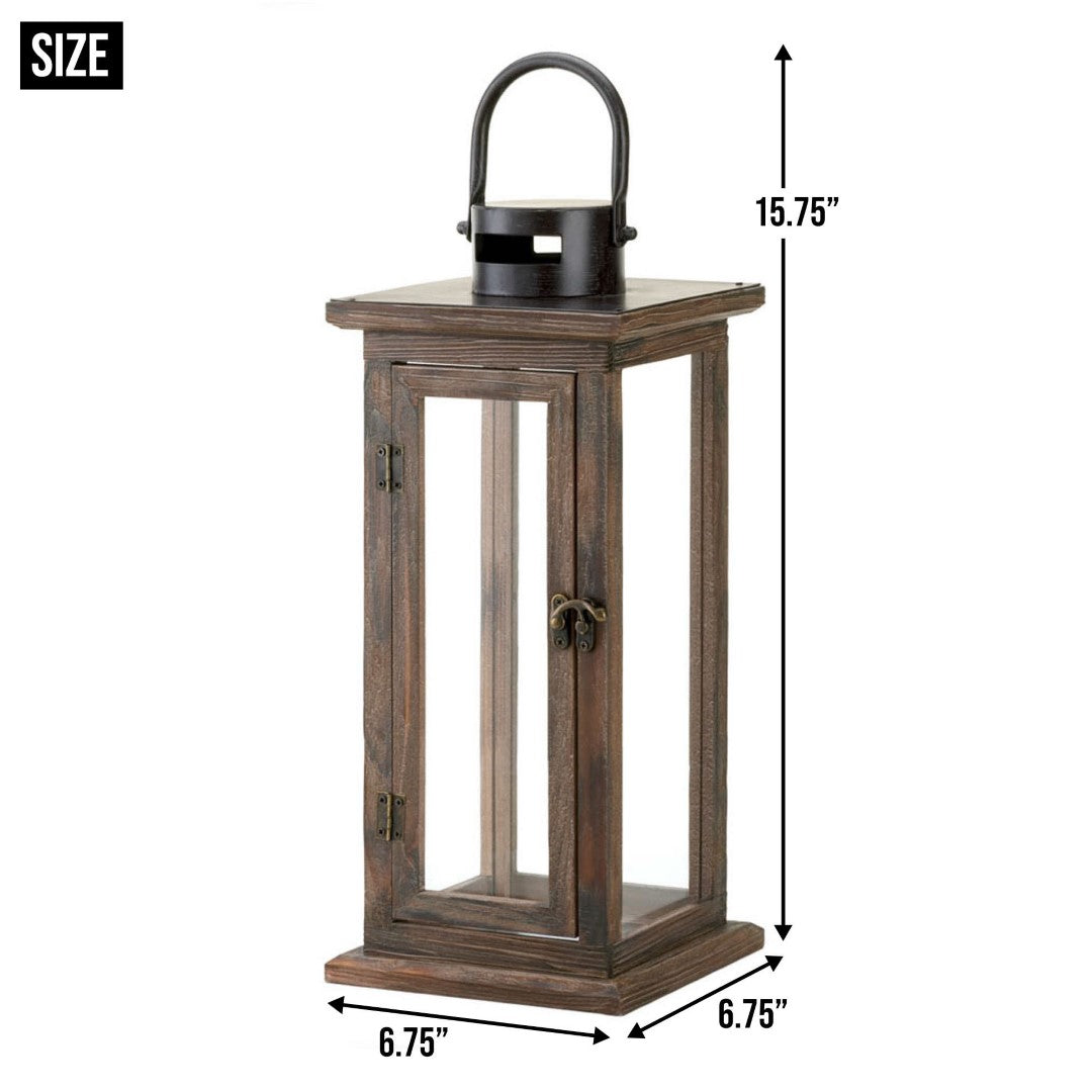 Lodge Wooden Lantern 